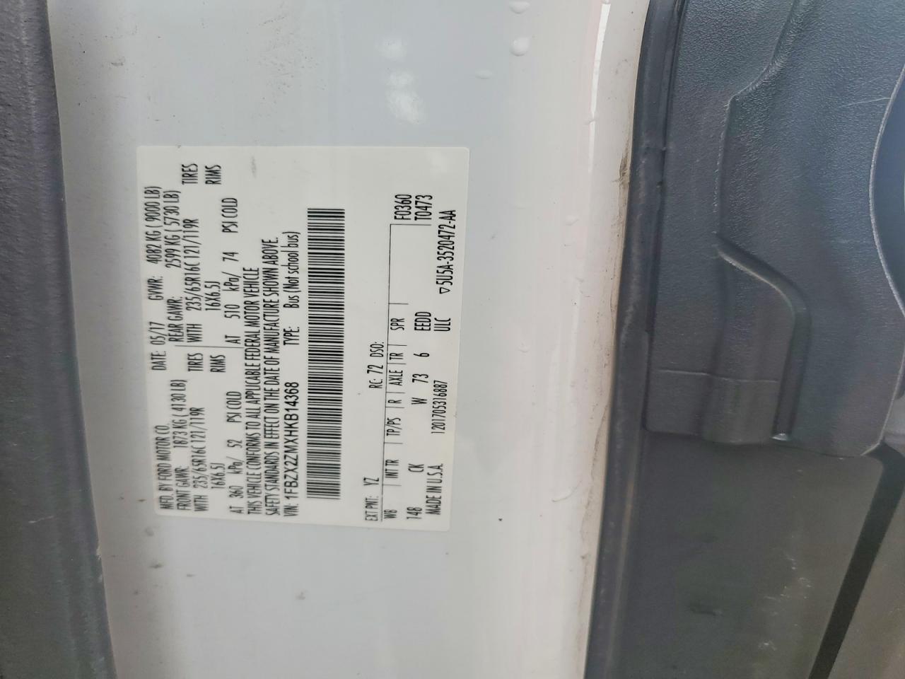 2017 Ford Transit T-350