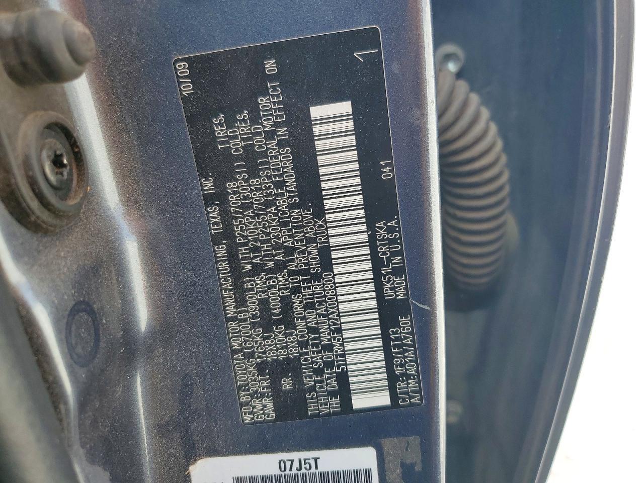 2010 Toyota Tundra Grade