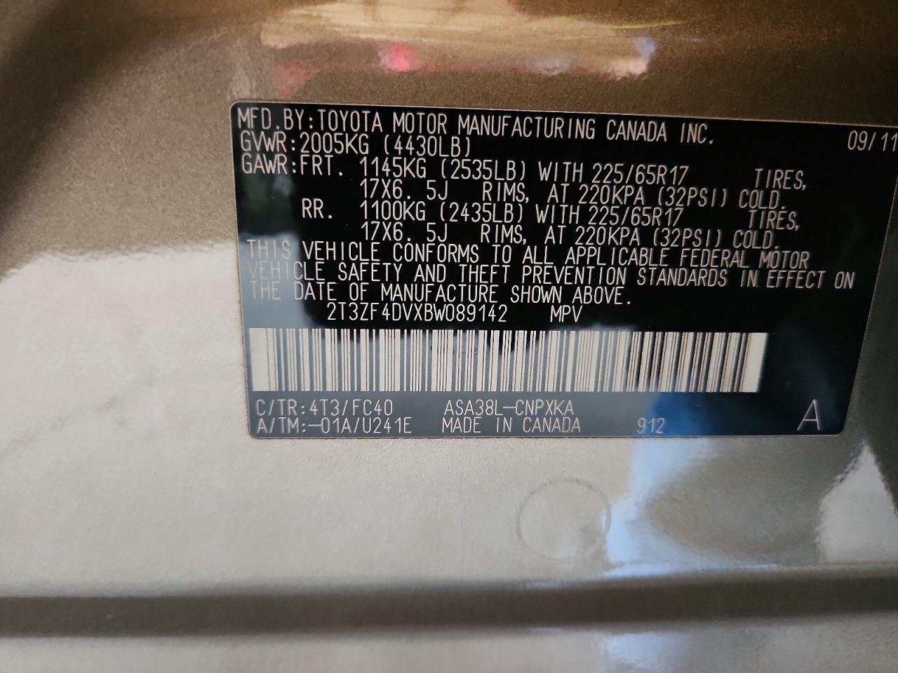 2011 Toyota Rav4 Base