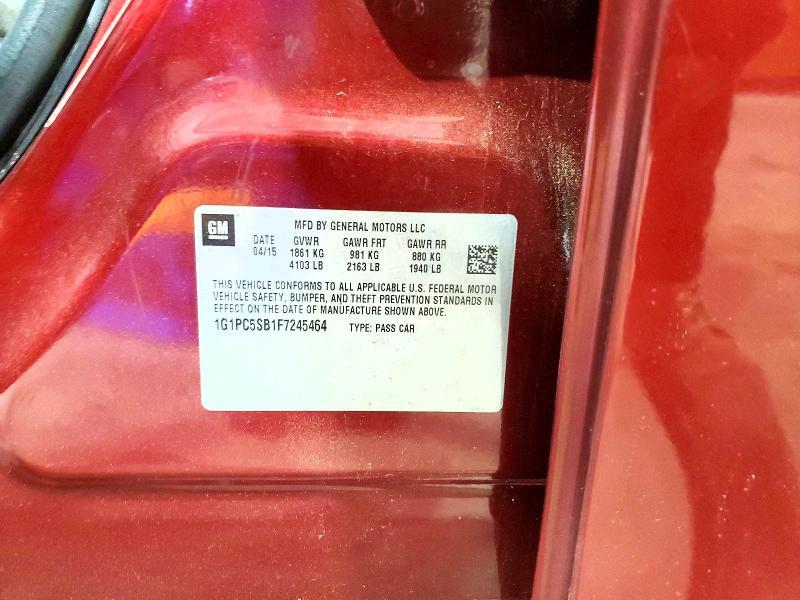 2015 Chevrolet Cruze lt