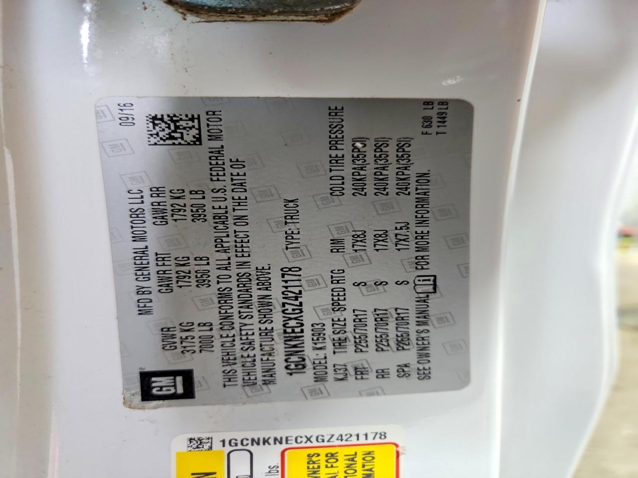 2016 Chevrolet Silverado K1500