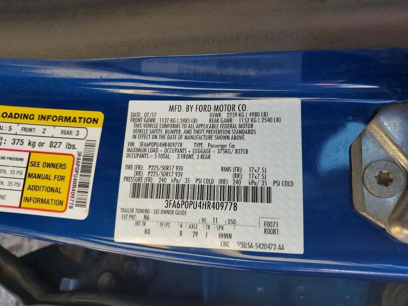 2017 Ford Fusion se Phev