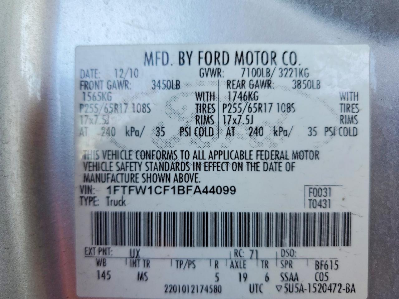 2011 Ford F150 Supercrew