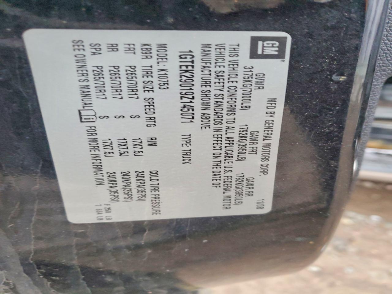 2009 GMC Sierra K1500 sle