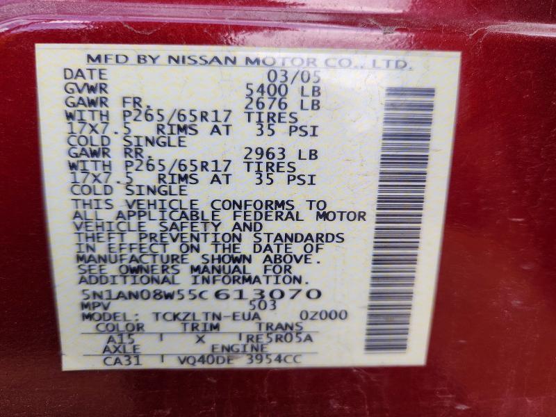 2005 Nissan Xterra s