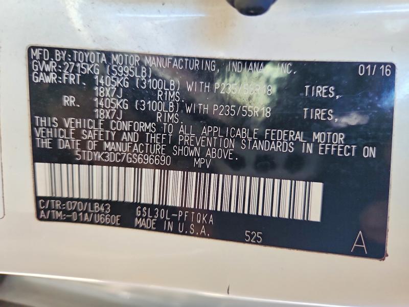 2016 Toyota Sienna Limited Premium 7-passenger