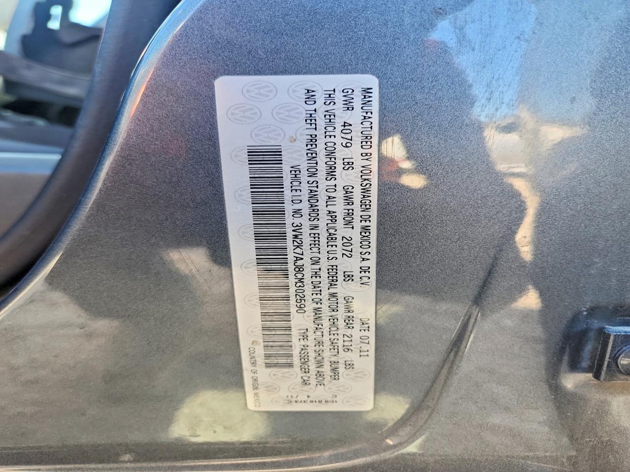 2012 Volkswagen Jetta Base