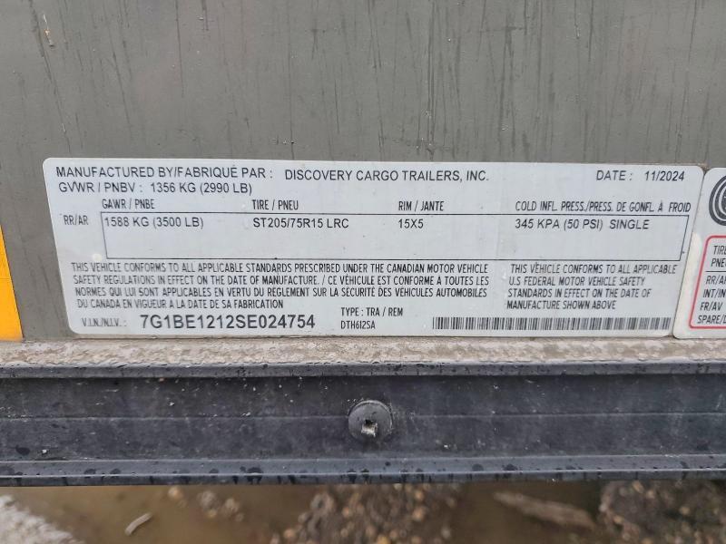 2025 Discovery Overy Cargo DTH612SA Enclosed Cargo Trail