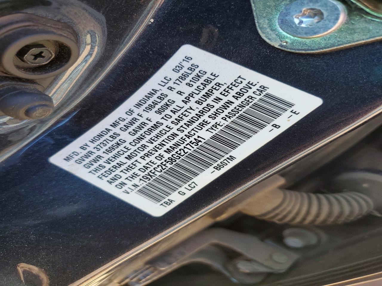 2016 Honda Civic lx