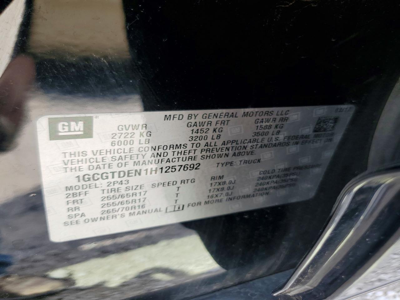 2017 Chevrolet Colorado Z71