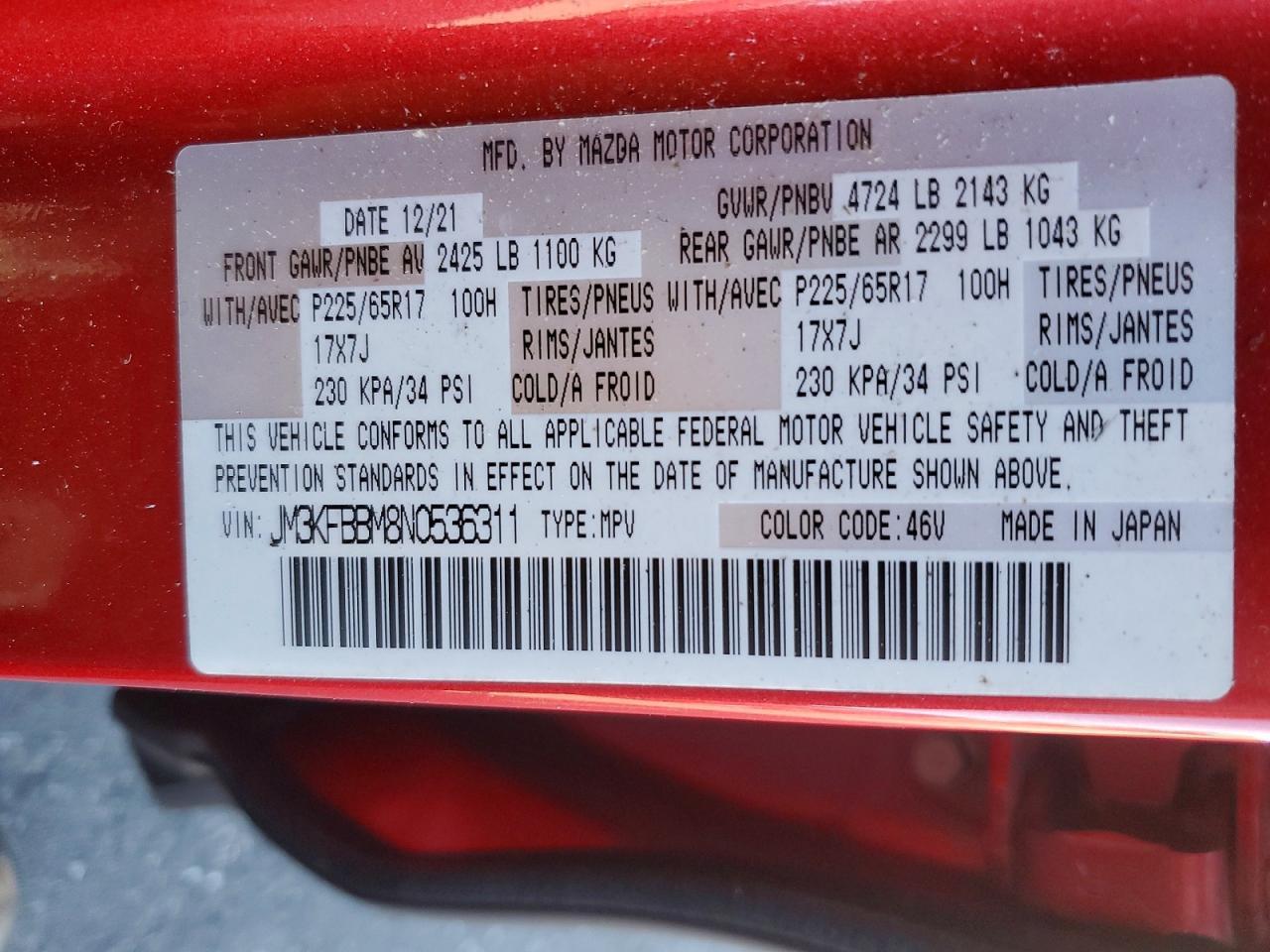 2022 Mazda Cx-5 Select