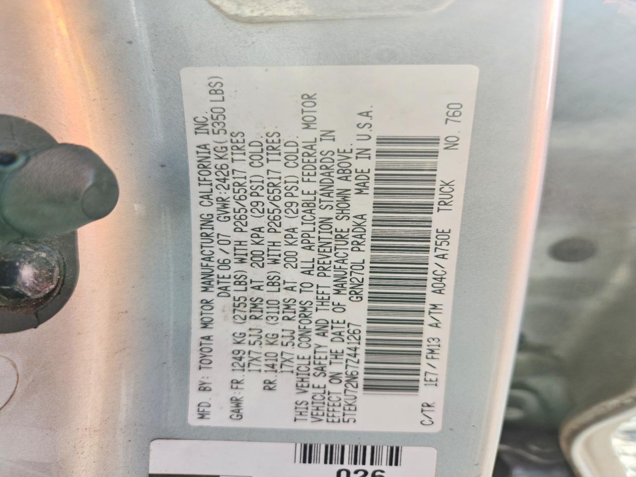 2007 Toyota Tacoma Prerunner V6