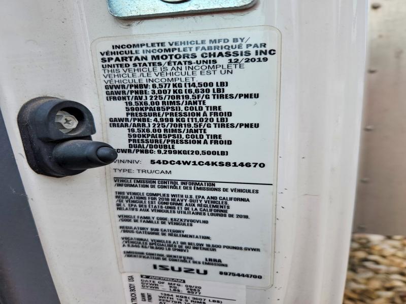 2019 Isuzu NPR HD BOX Truck