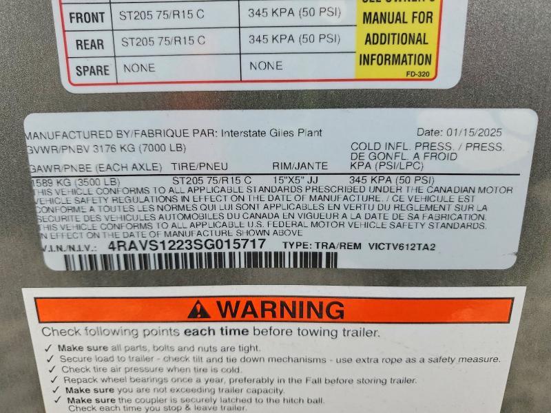 2025 Interstate VICTV612TA2 Enclosed Cargo Trailer