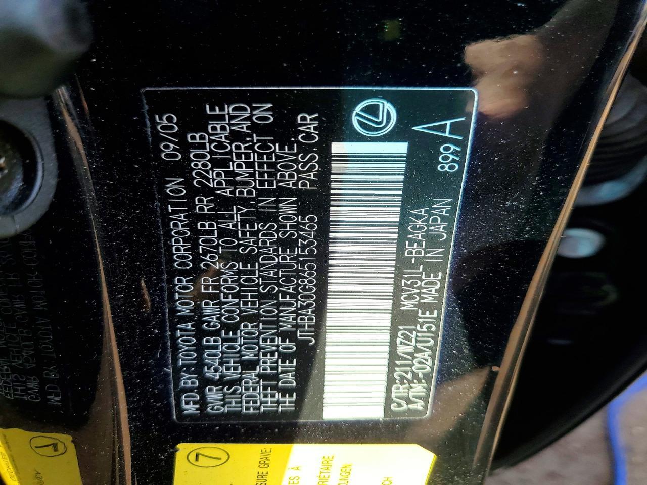 2006 Lexus Es 330 Base