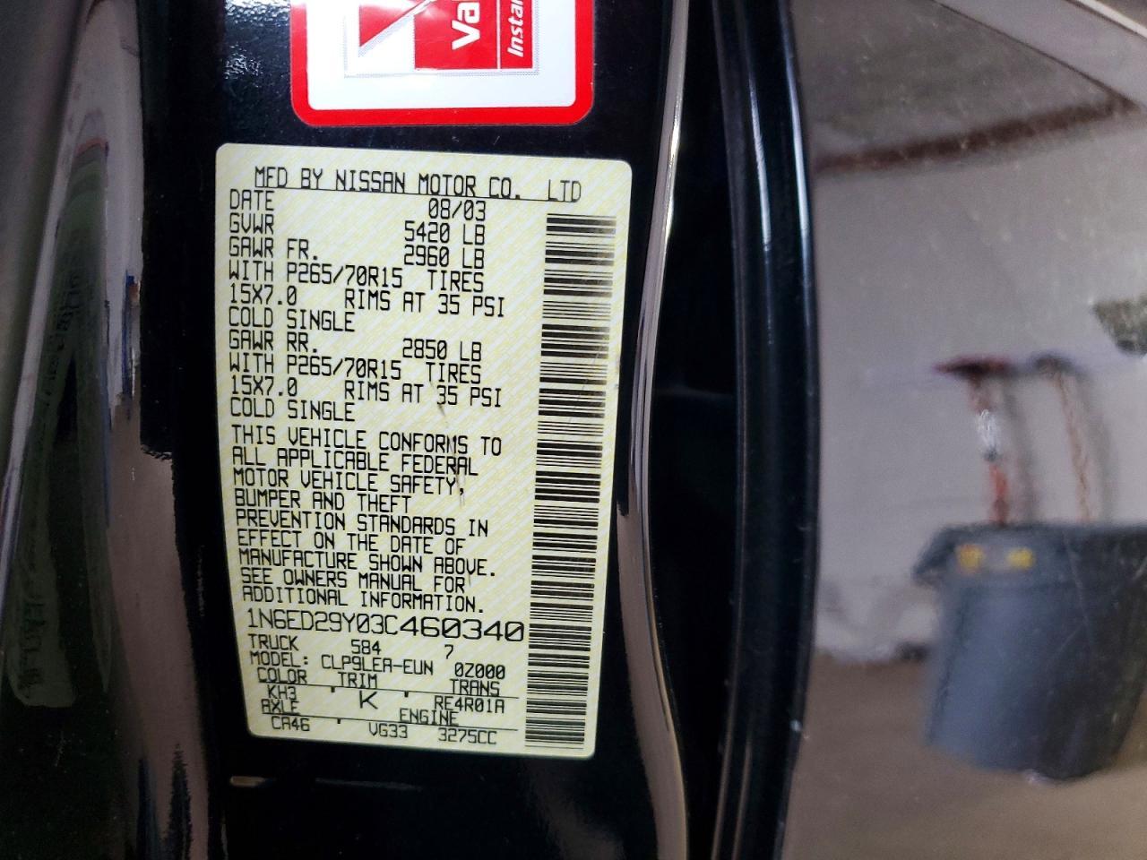 2003 Nissan Frontier XE-V6