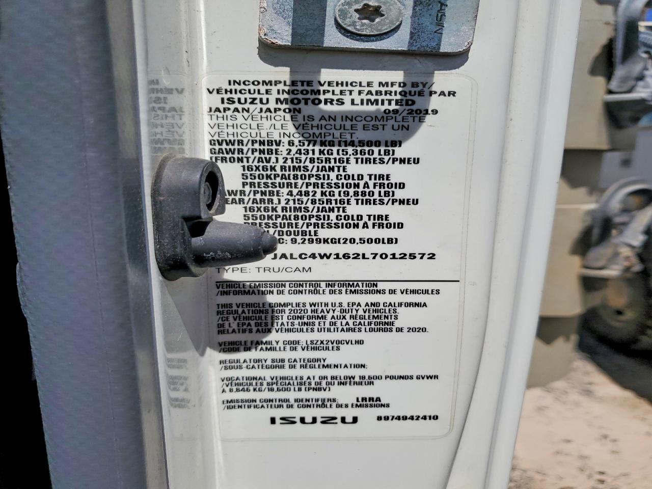 2020 Isuzu NPR HD Refrigerated BOX Truck