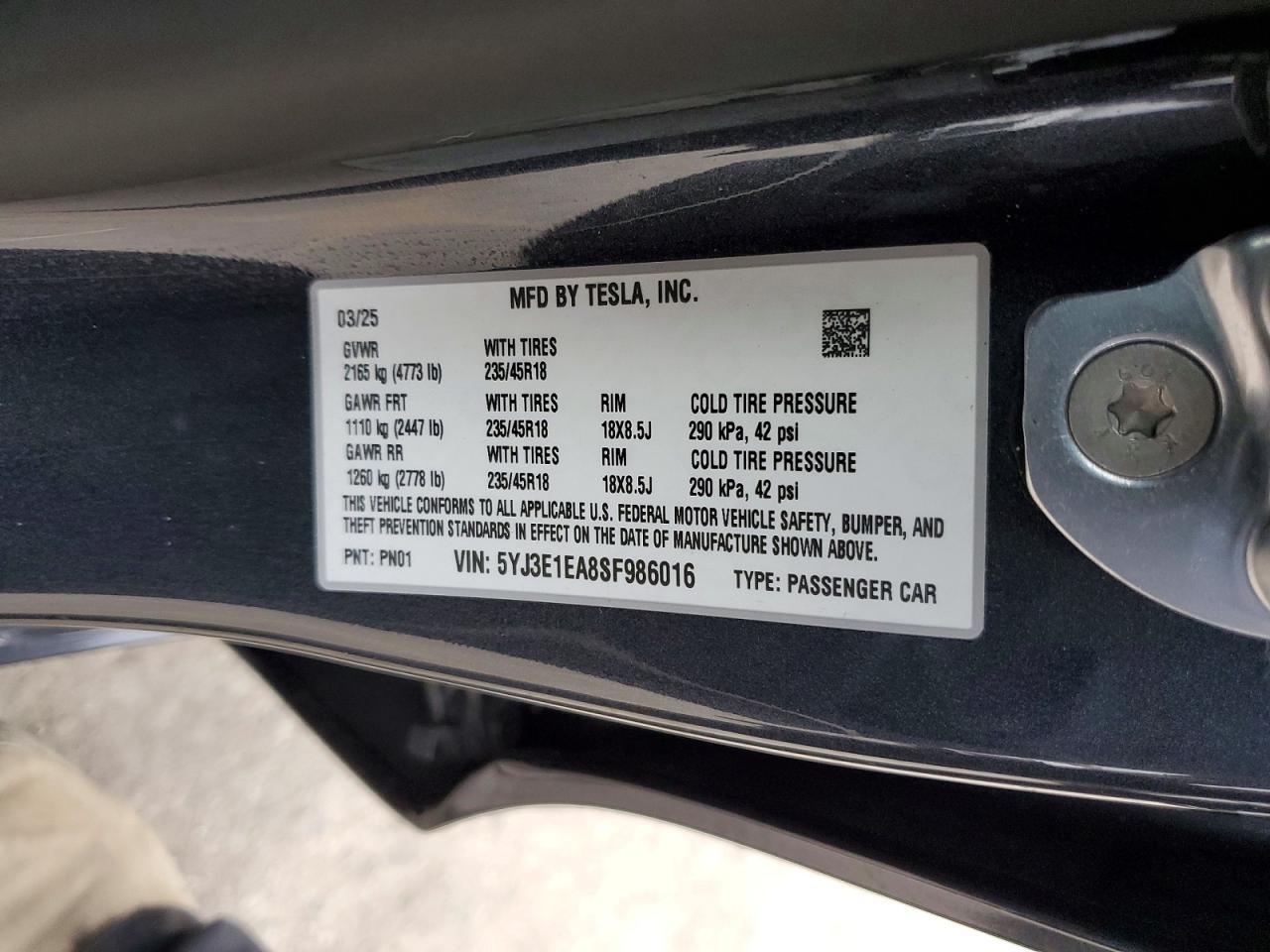 2025 Tesla Model 3