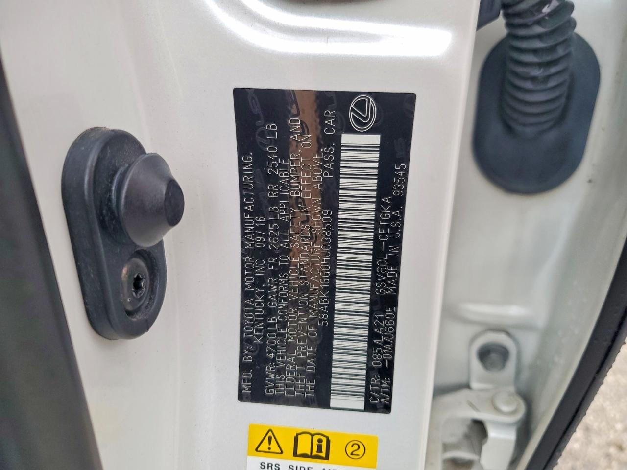 2017 Lexus Es 350 Base