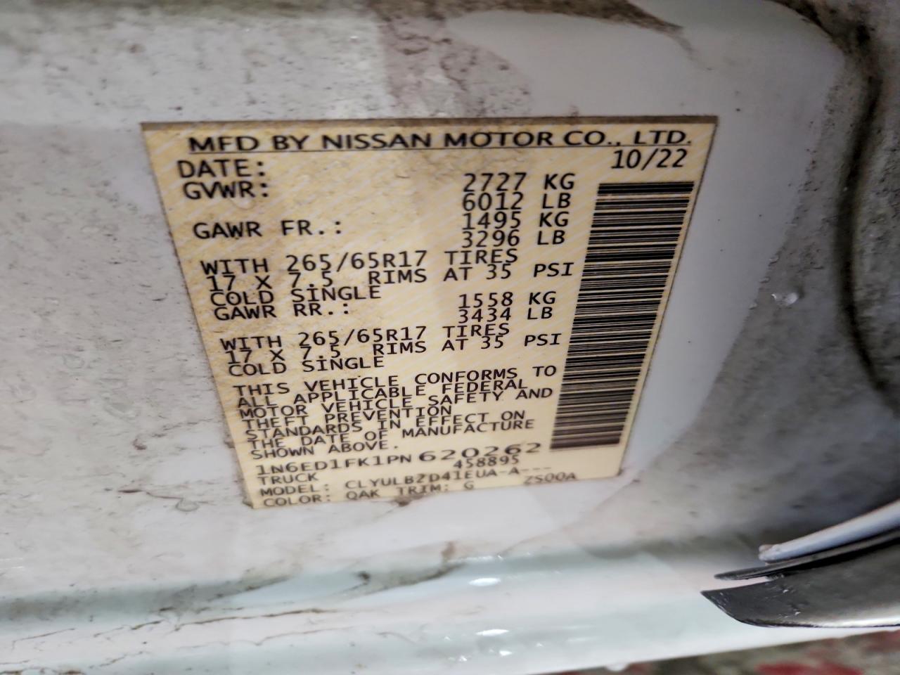 2023 Nissan Frontier SV