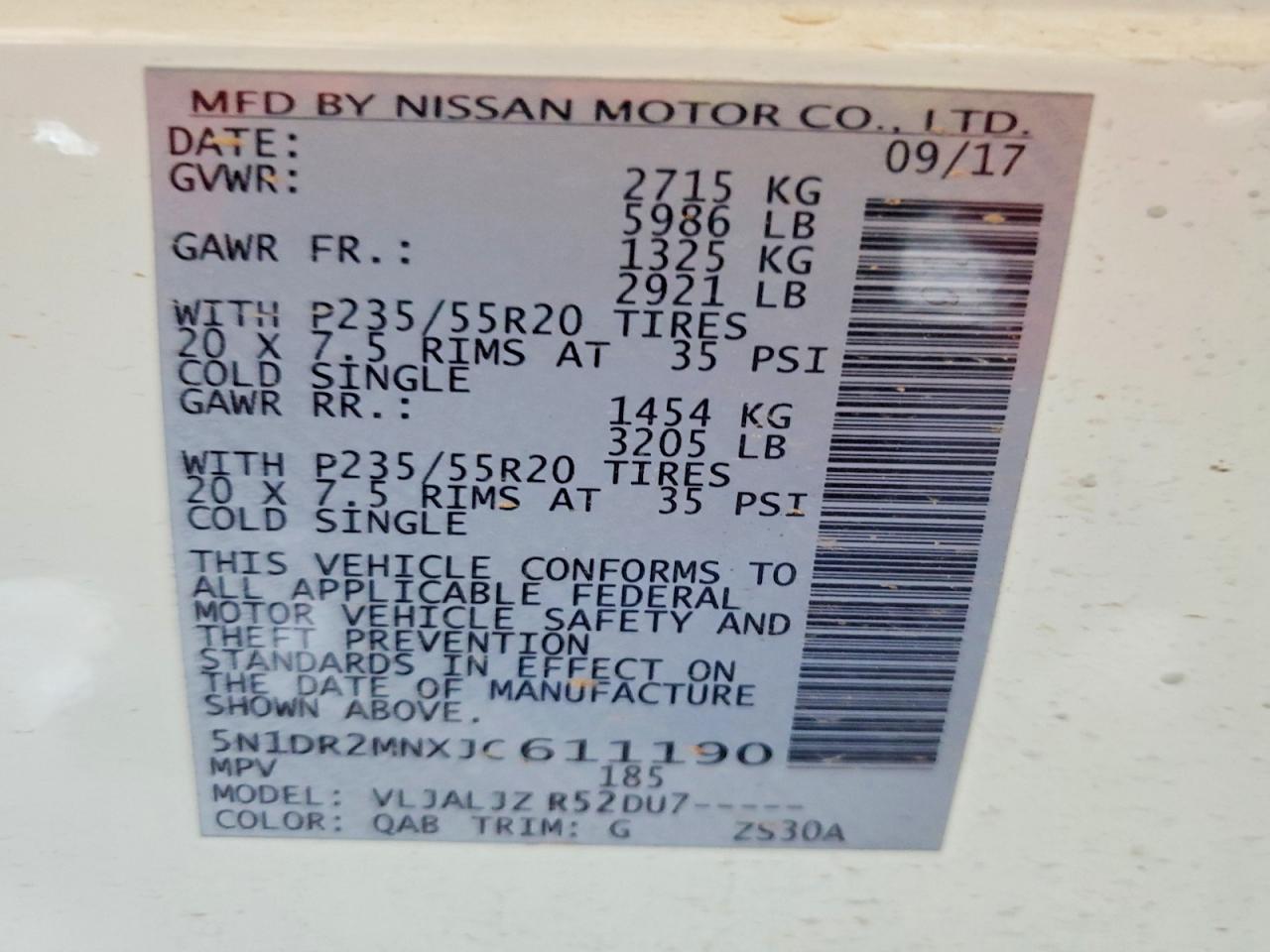 2018 Nissan Pathfinder Platinum