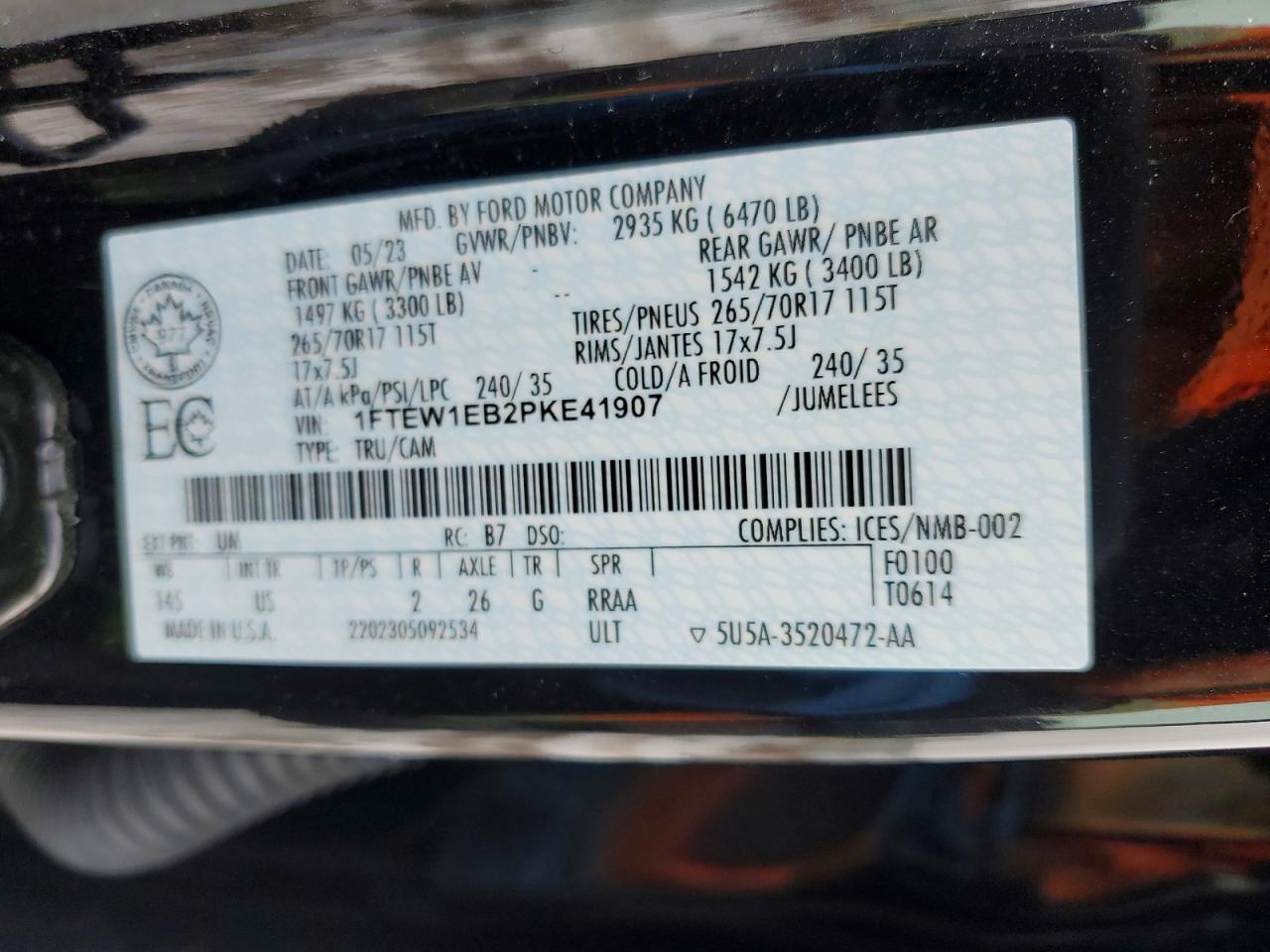 2023 Ford F150 Supercrew