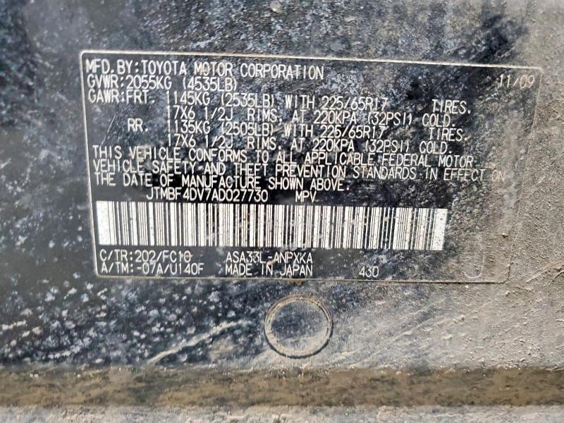 2010 Toyota Rav4 Base