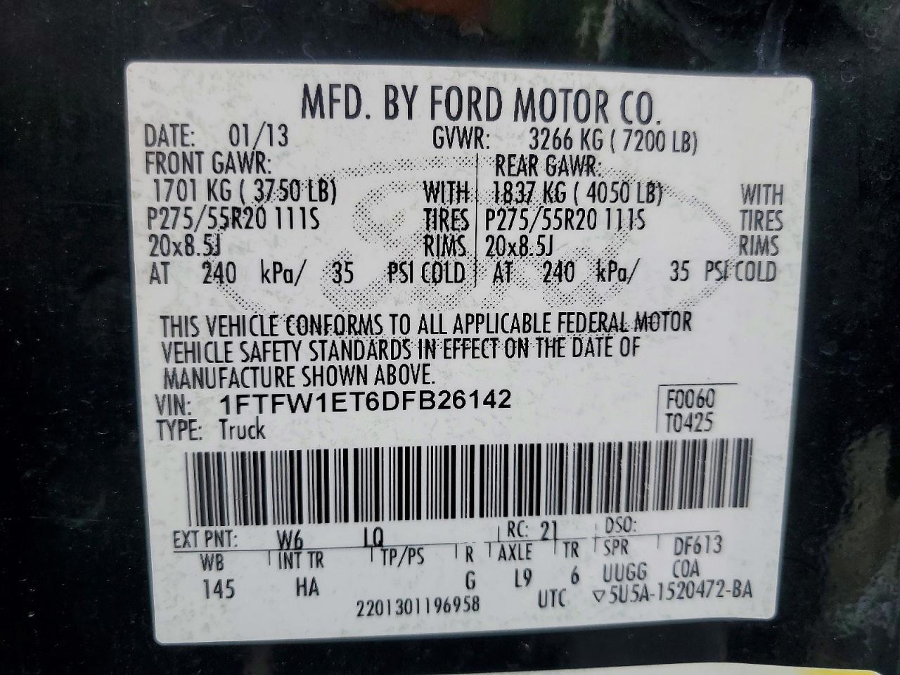 2013 Ford F150 Supercrew