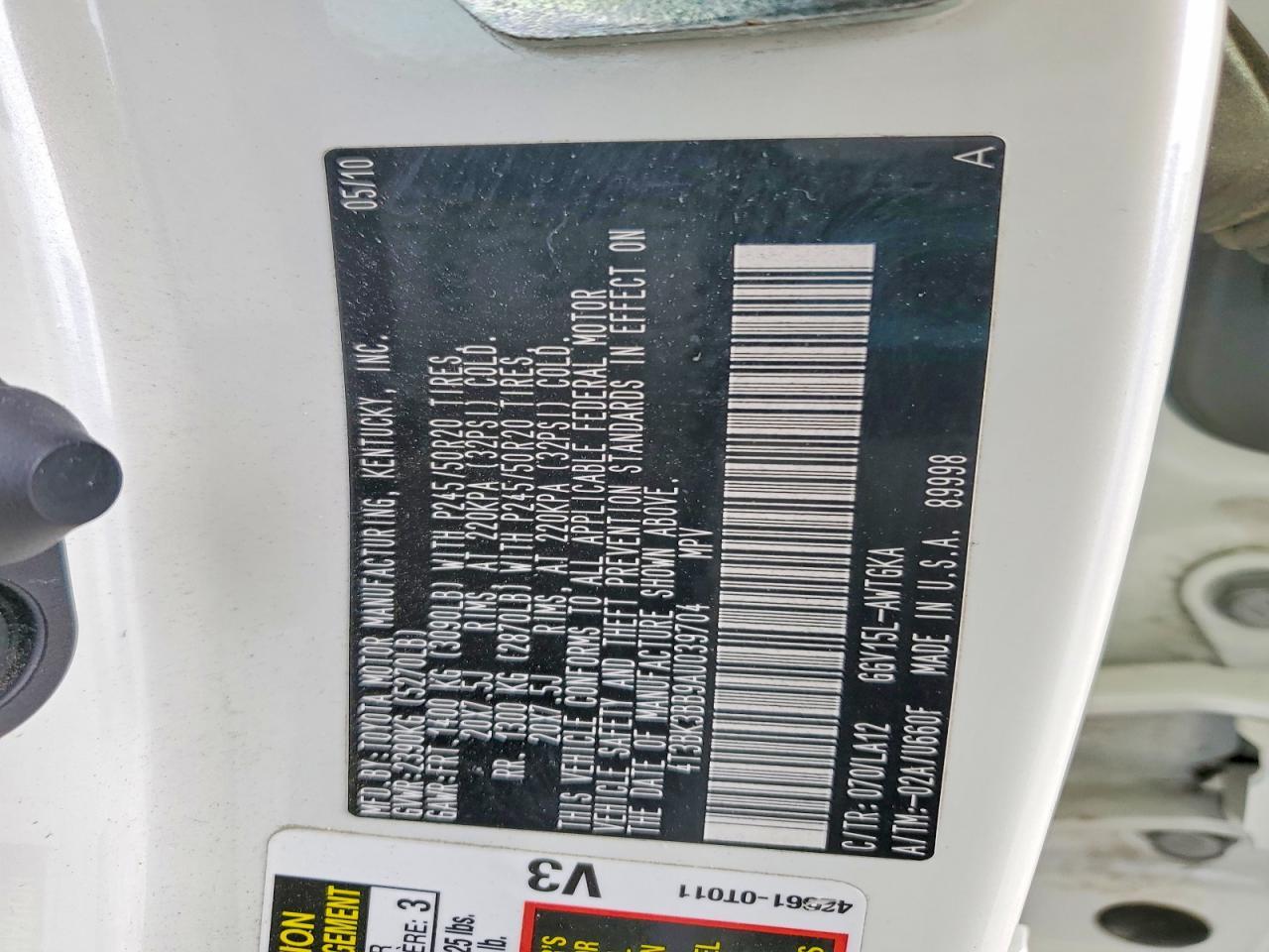 2010 Toyota Venza awd V6