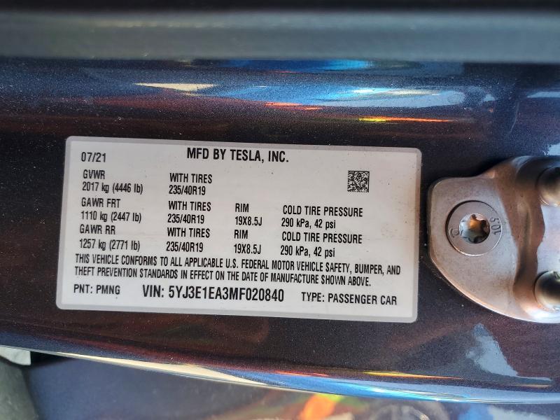 2021 Tesla Model 3