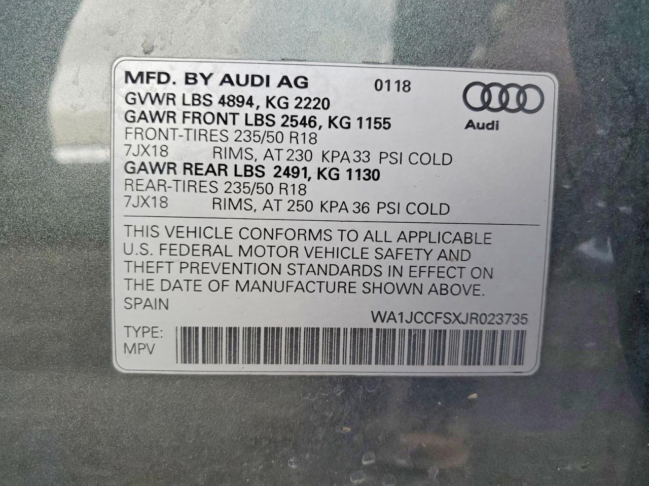 2018 Audi Q3 Premium Plus