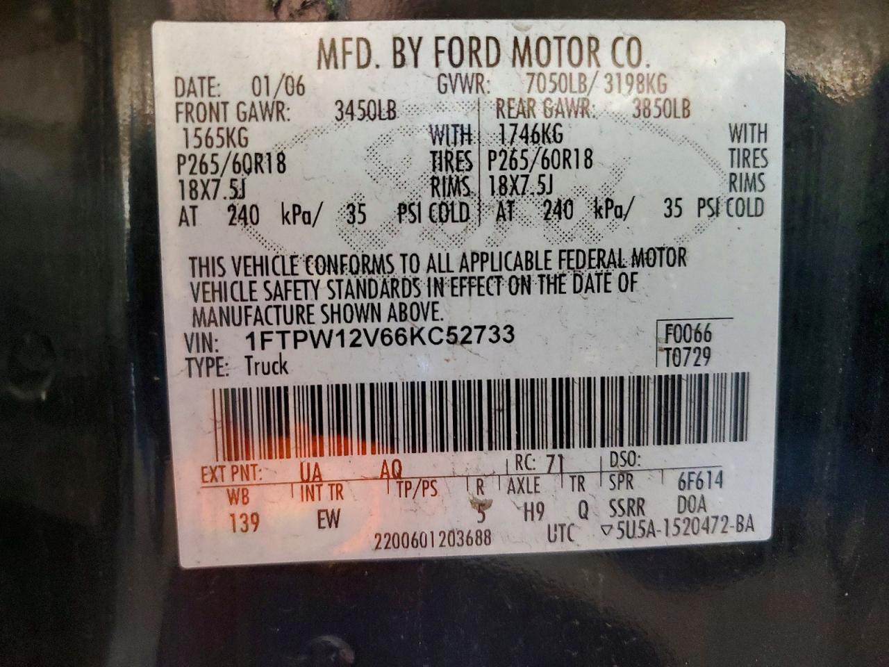 2006 Ford F150 Supercrew