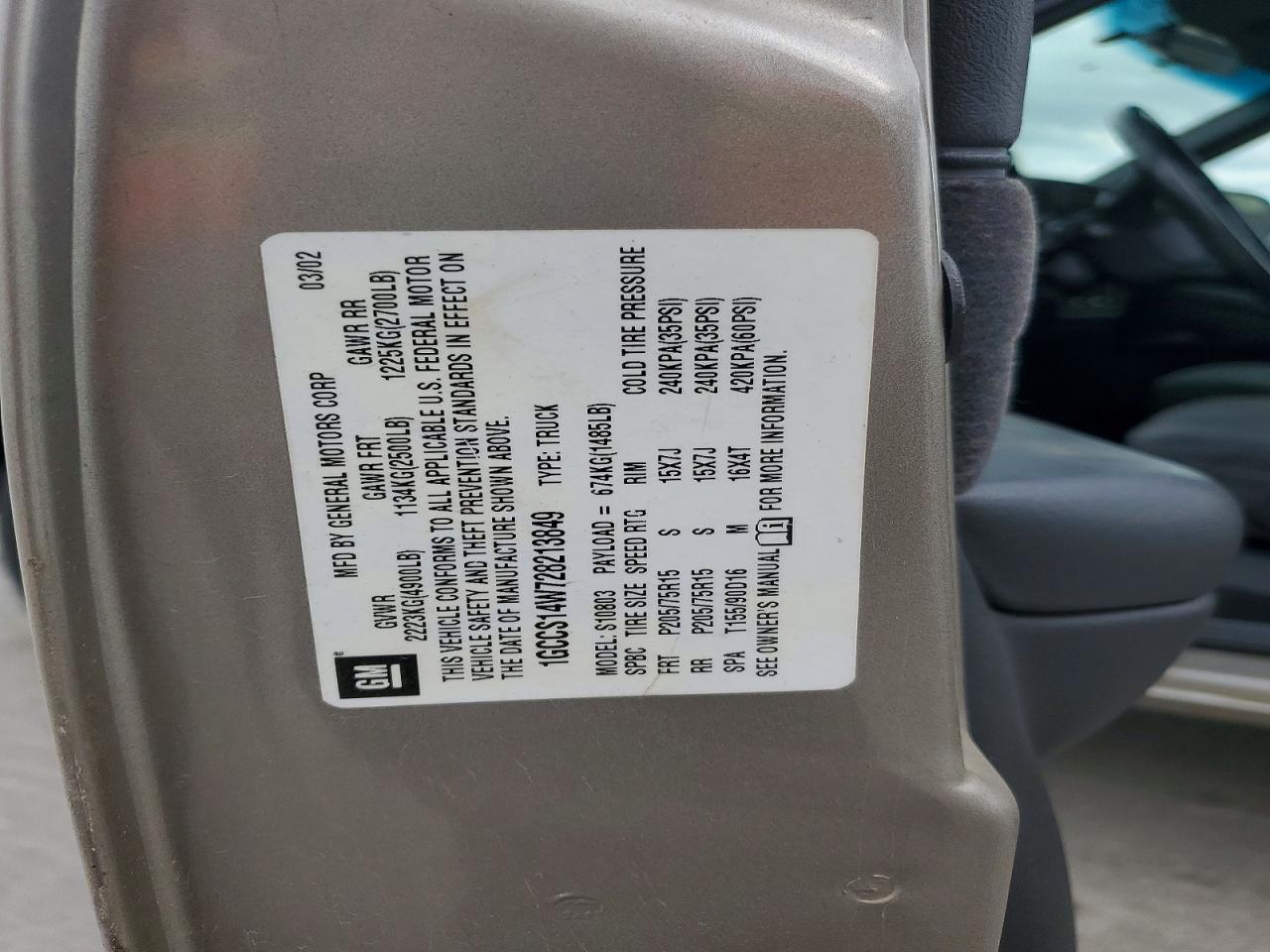 2002 Chevrolet S Truck S10