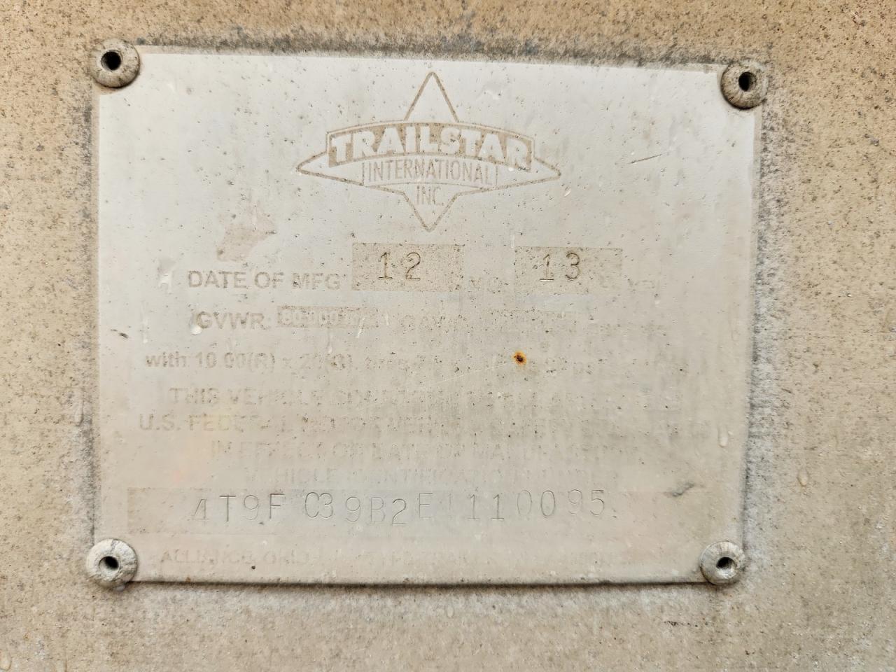 2014 Trail Star END Dump Trailer