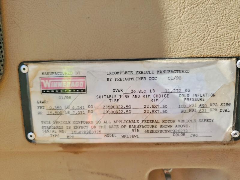 1998 Winnebago 1998 Freightliner Chassis xc rv