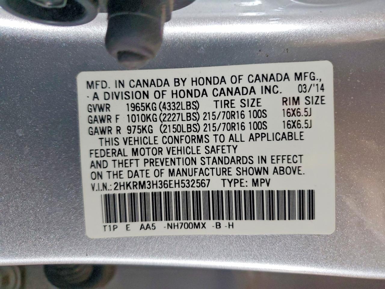 2014 Honda Cr-v lx