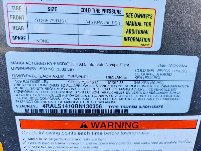 2024 Interstate ILRD614SAFS Enclosed Cargo Trailer