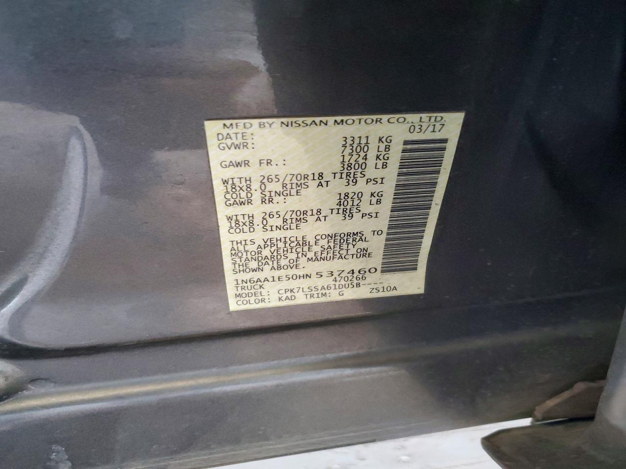 2017 Nissan Titan SV