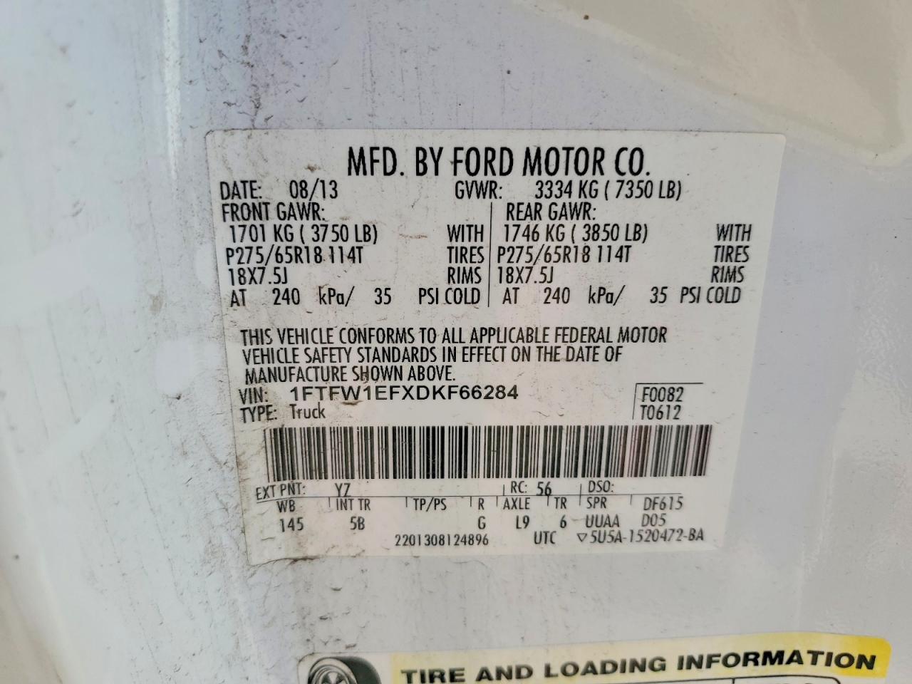 2013 Ford F150 Supercrew