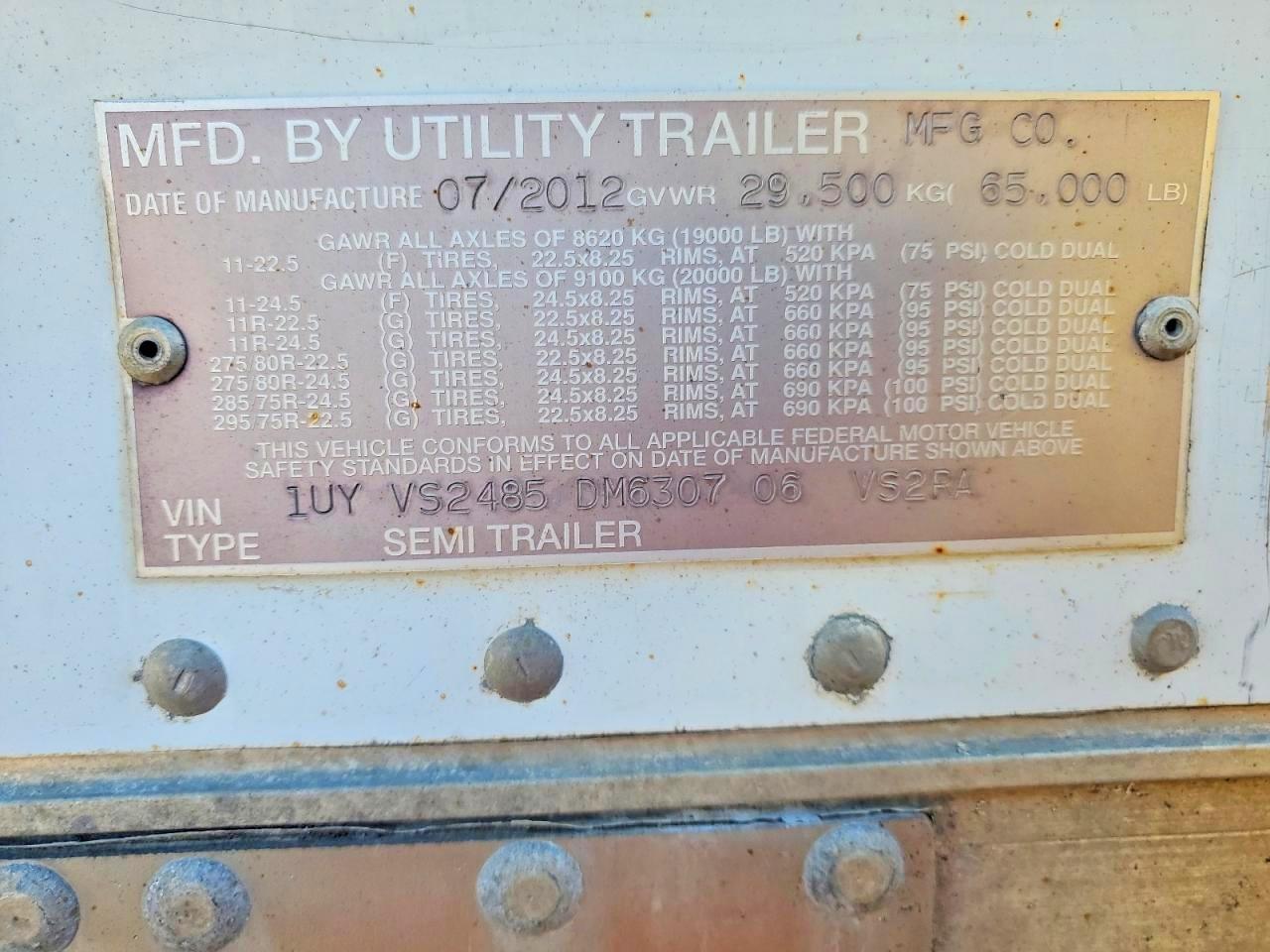 2013 Utility Trailer Manufactu Trailer