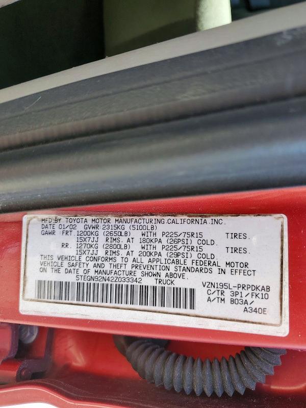 2002 Toyota Tacoma Prerunner V6