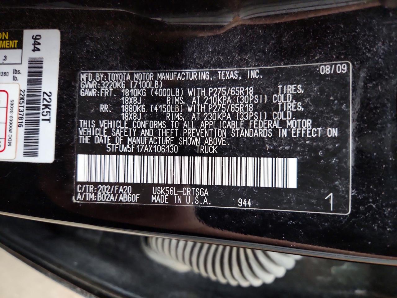 2010 Toyota Tundra Double Cab SR5