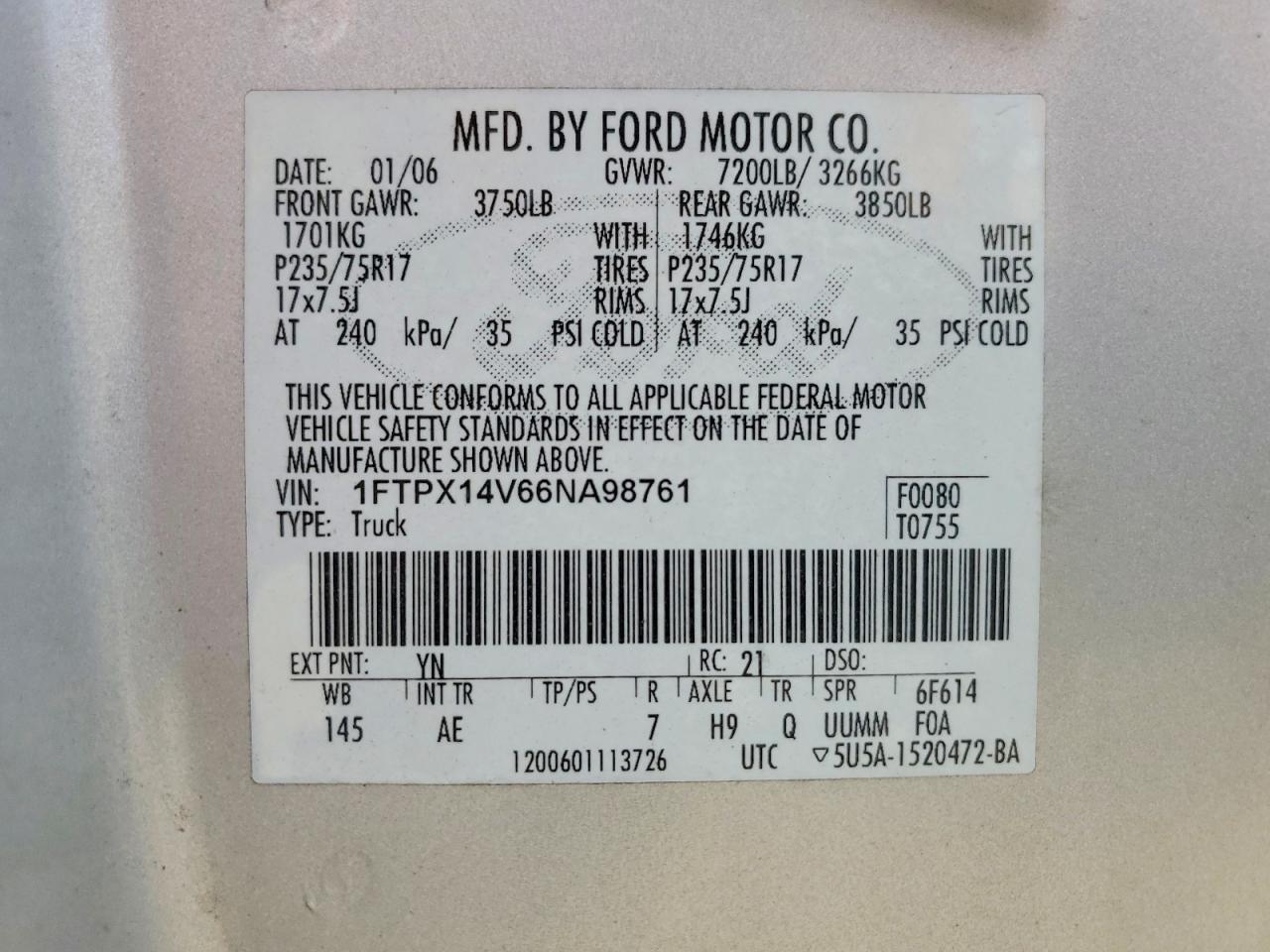 2006 Ford F150