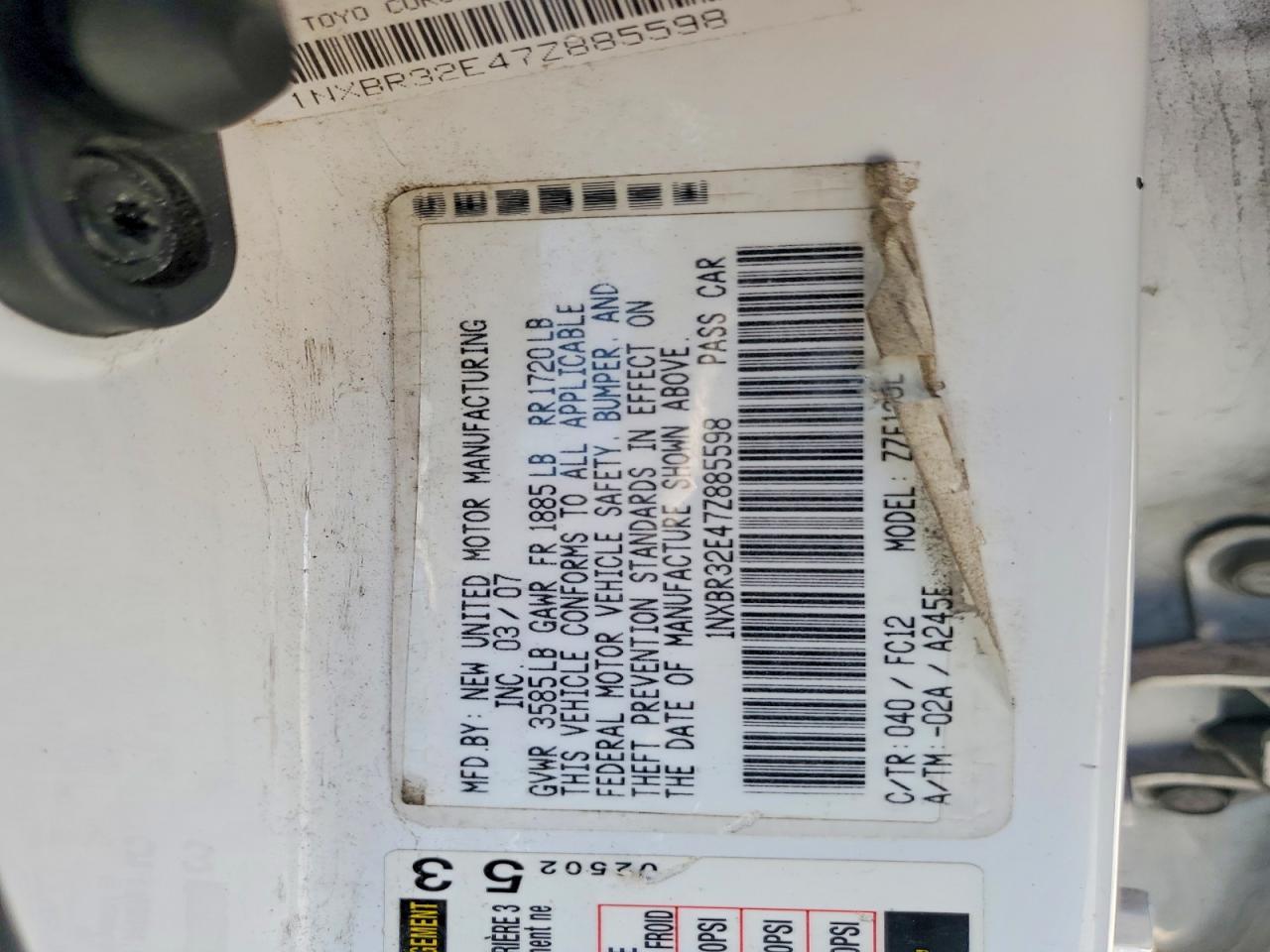 2007 Toyota Corolla s