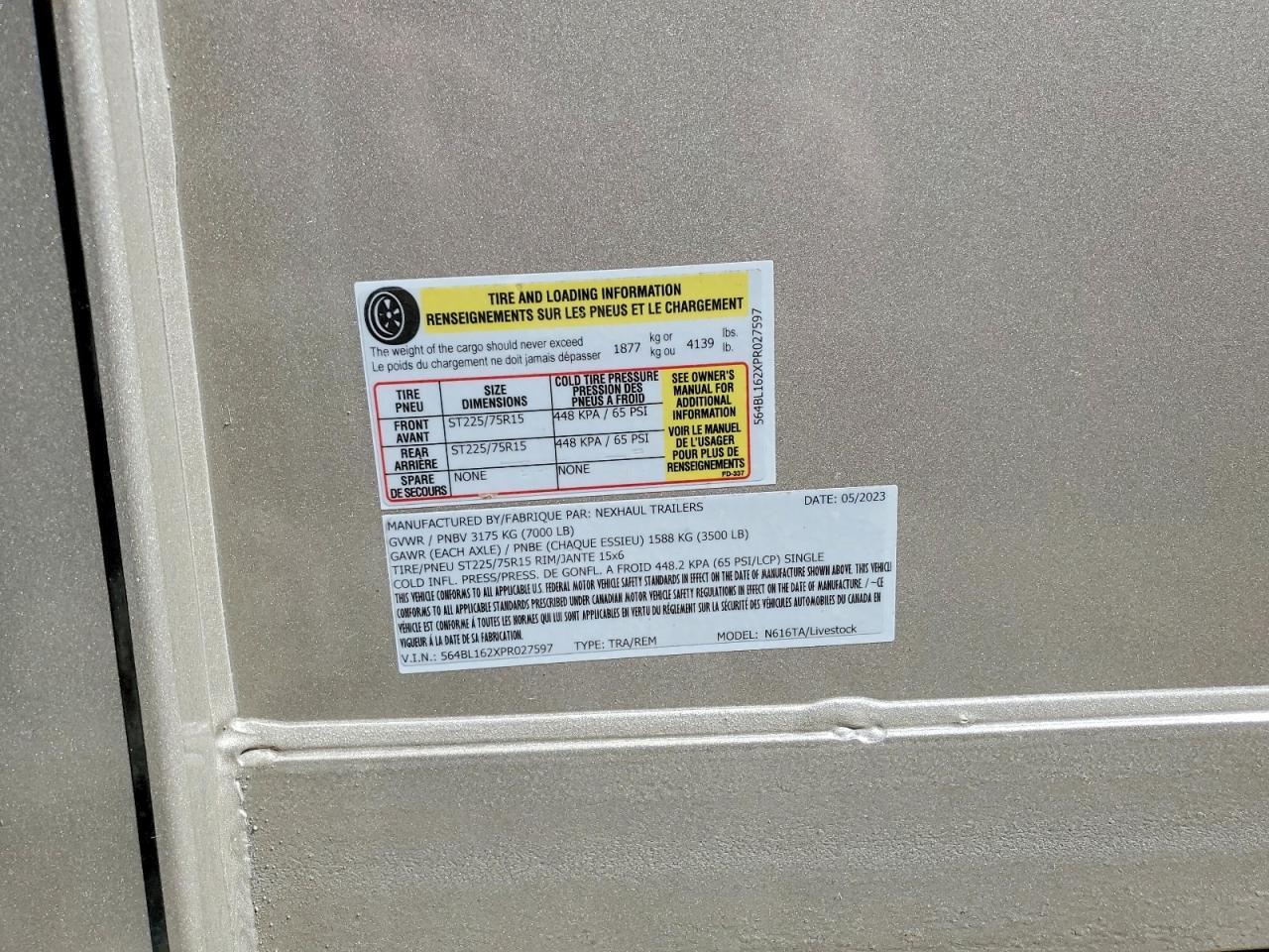 2023 Nexhaul N616TA Horse Trailer