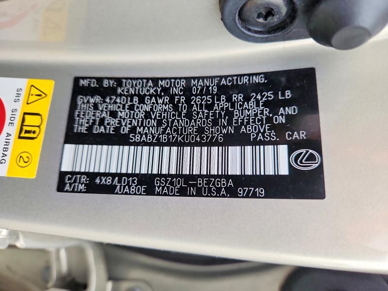 2019 Lexus Es 350 Base