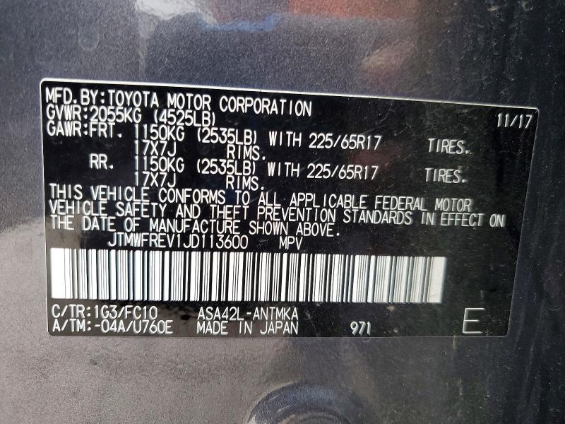 2018 Toyota Rav4 xle