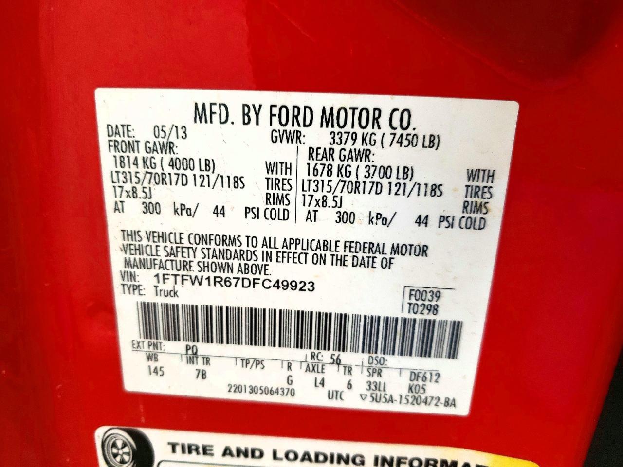 2013 Ford F150 SVT Raptor