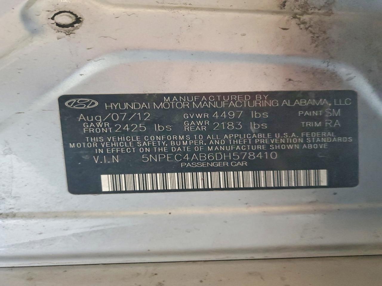 2013 Hyundai Sonata se 2.0t