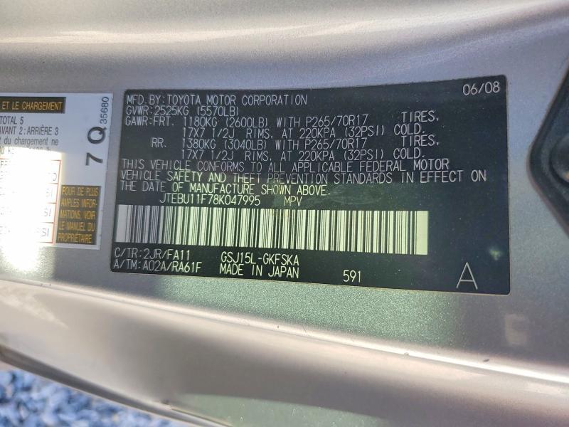 2008 Toyota Fj Cruiser Base